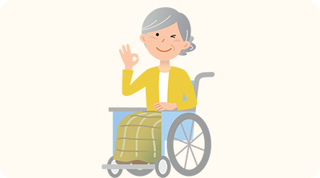 園内完全バリアフリー体型車椅子も用意しています