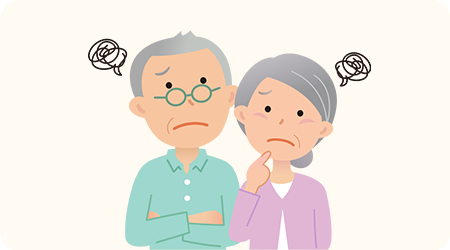昔ながらのお墓は管理が大変でイヤイラスト